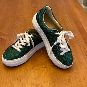 Betsey Johnson Sidney Emerald Sneakers